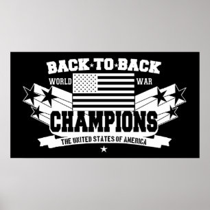 Póster POSTER blanco y negro campeón de la Guerra Mundial