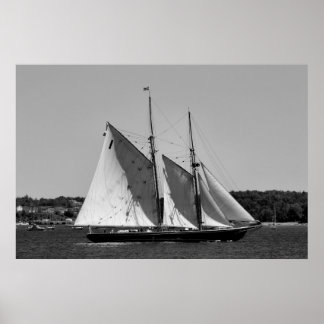 Póster Poster blanco y negro de Bluenose II
