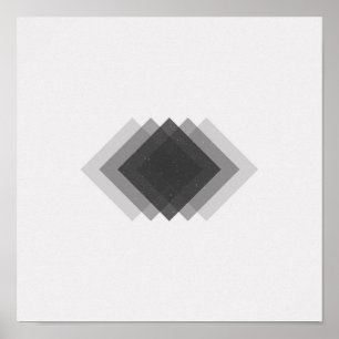 Póster Poster blanco y negro de los diamantes