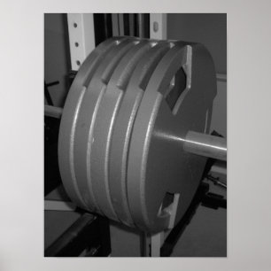 Póster Poster blanco y negro del gimnasio del ejercicio