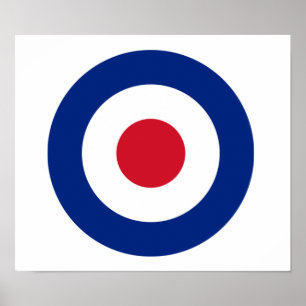 Póster POSTER blanco y rojo azul MOD   Regalos MOD