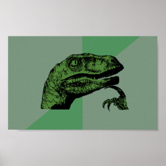 Póster Poster Blank Philosoraptor