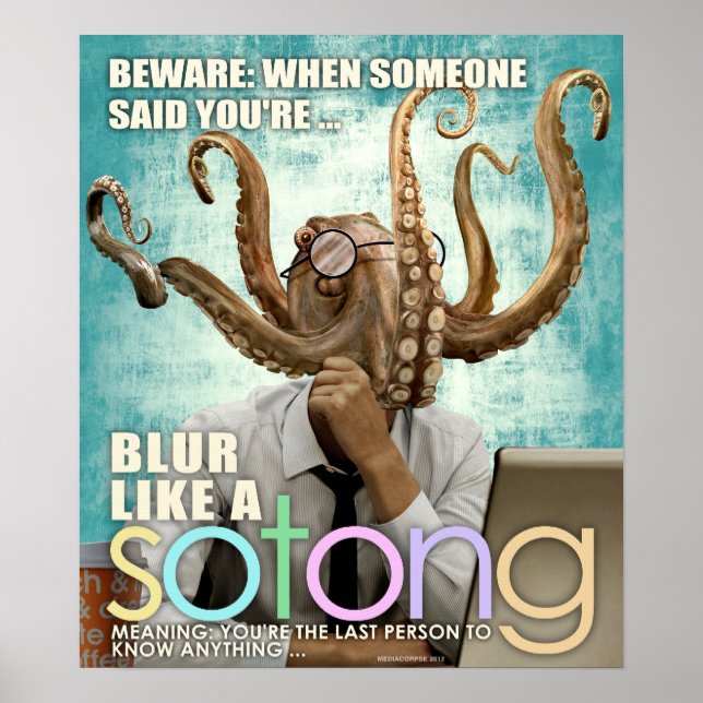 PÓSTER POSTER - BLUR COMO UN SOTONG - UNA PISTOLA DE SING (Frente)