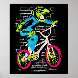 Póster Poster Bmx personalizado - Grafiti de bicicleta Bm