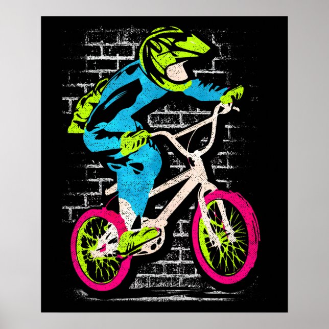 Póster Poster Bmx personalizado - Grafiti de bicicleta Bm (Frente)