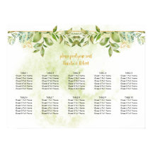 Poster Boda de Críticos Botánicos Verdes y Oro