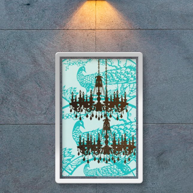 Póster Poster Boda de Peacock Roaring 20 (To see frame pricing, please enter your frame and mat options.)