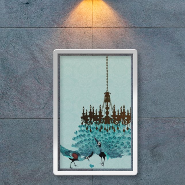 Póster Poster Boda de Peacock Roaring 20 (To see frame pricing, please enter your frame and mat options.)