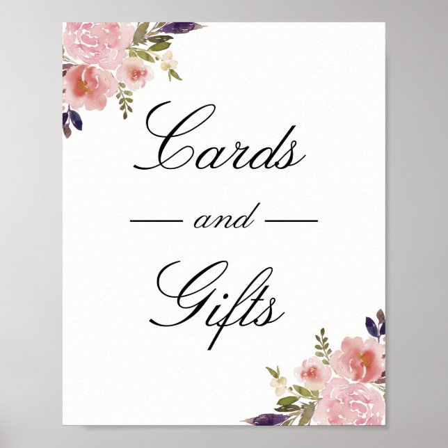 Póster Poster Boda De Tarjetas Y Regalos De Peonies Rosad (Frente)