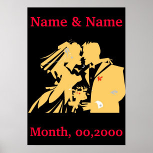 Póster Poster boda, Editar texto