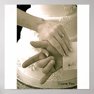 Póster Poster boda "Te amo"