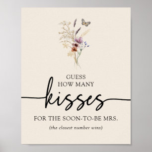 Póster Poster Boho Floral Kisses