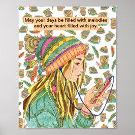 Póster Poster Boho Gorra Chica