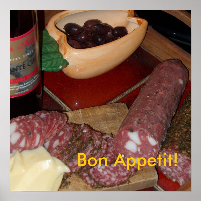 Póster Poster: "¡Bon Appetit!" (Frente)
