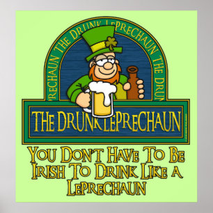 Póster Poster borracho del Leprechaun