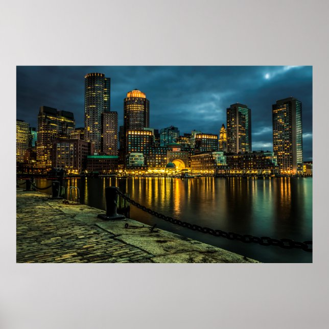 Póster Poster - Boston de noche (Frente)
