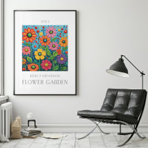Poster Botánico de Flower Garden