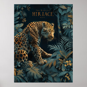 Póster Poster Botánico Floral de color morado