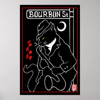 Póster poster "Bourbon St. Cat"