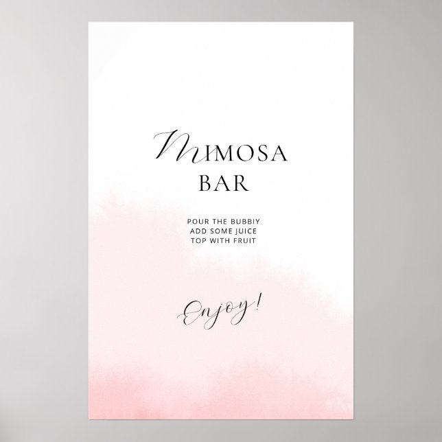 Póster Poster Bridal Shower de estilo elegante. (Frente)