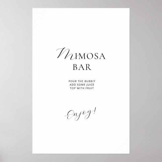 Póster Poster Bridal Shower de estilo elegante. (Frente)