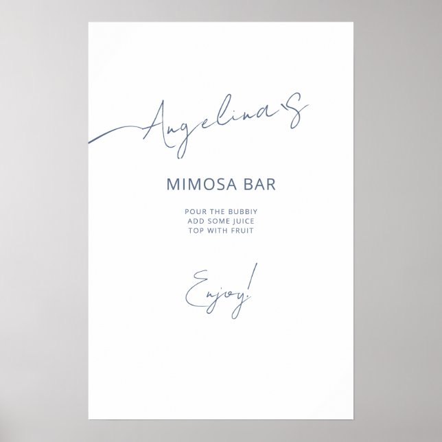 Póster Poster Bridal Shower de estilo elegante. (Frente)