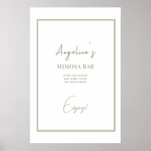 Póster Poster Bridal Shower de estilo elegante.