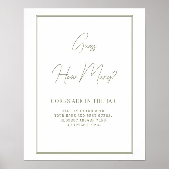 Póster Poster Bridal Shower de estilo elegante. (Frente)