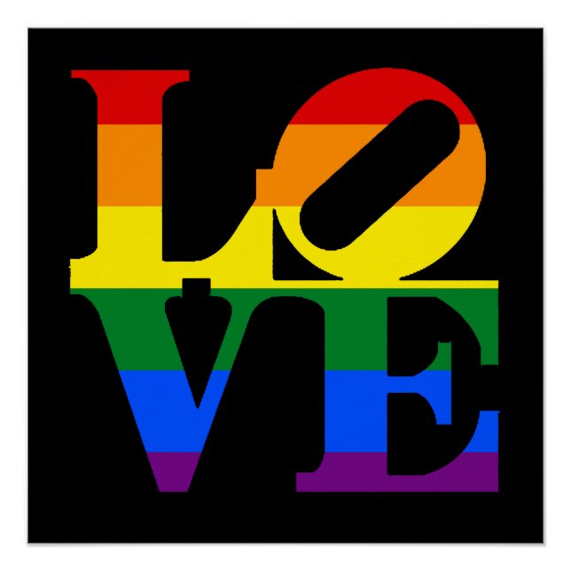 Póster Pôster Brilhante Love LGBT (Anverso)