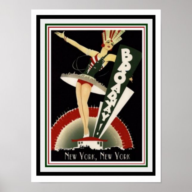 Póster Poster Broadway Art Deco 12 x 16 (Frente)