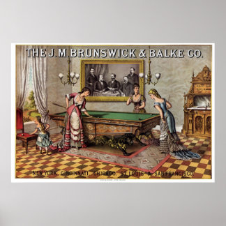 Póster Poster Brunswick & Balke Billiards