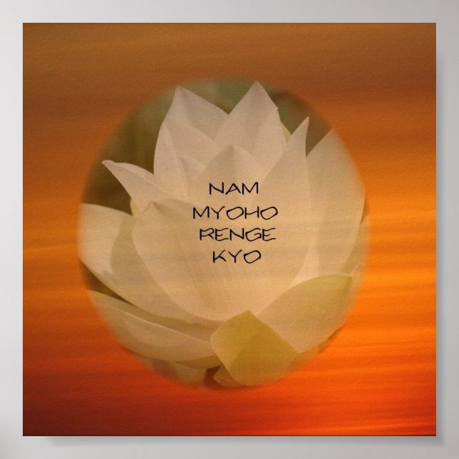 Póster Poster budista de SGI - Lotus "Nam Myoho Renge Kyo (Frente)