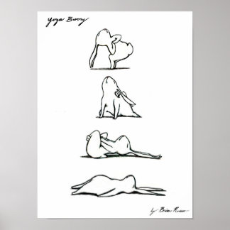 Póster Poster Bunny de Yoga