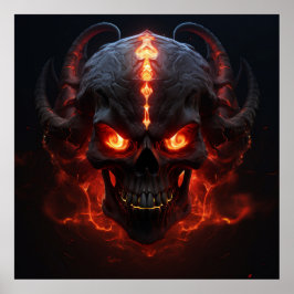 Póster Poster Burning Skull Inferno
