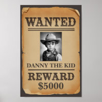 Poster buscado - Vaquero salvaje personalizado