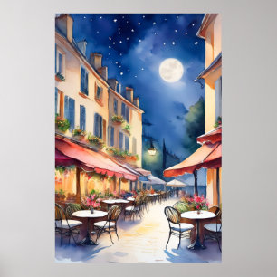 Póster Poster Cafe al Aire Libre