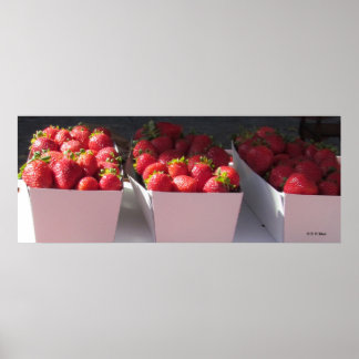 Póster Poster - Cajas de fresa