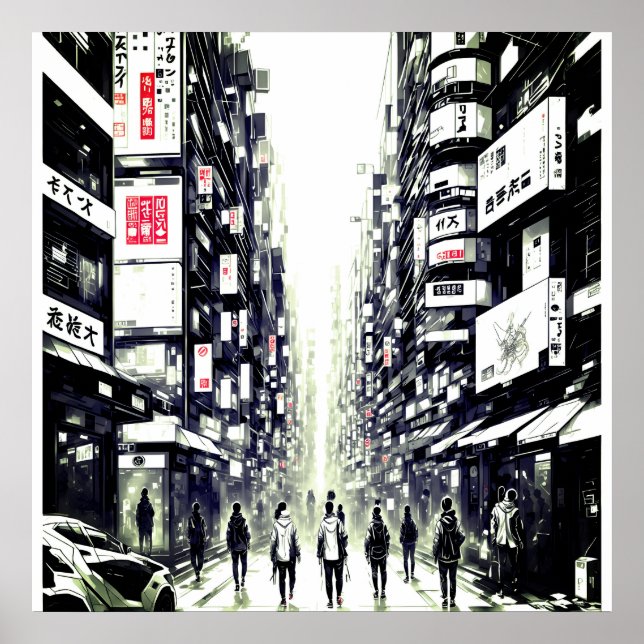 Póster Poster callejero de Tokio (Frente)