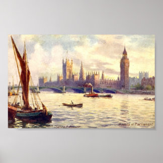Póster Poster - Cámaras del Parlamento, Londres
