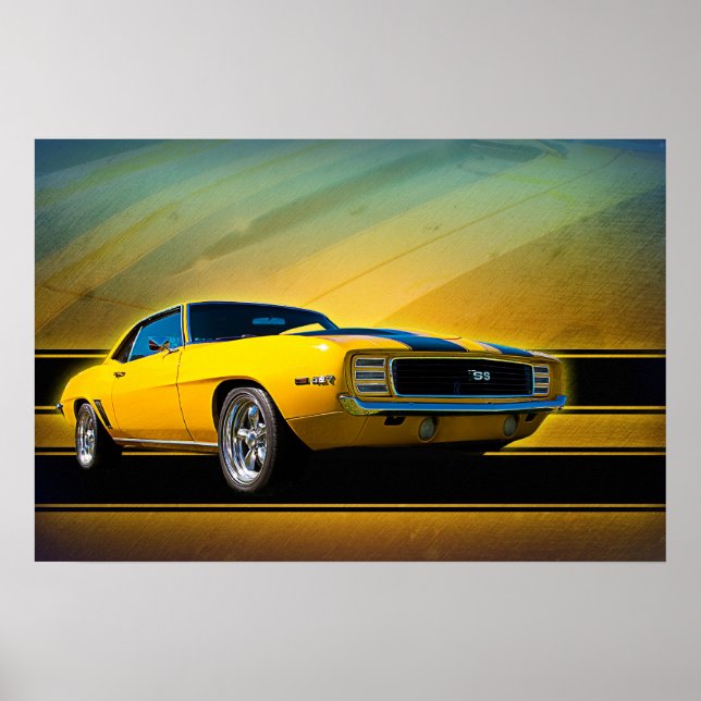 Póster poster Camaro SS de 1969 (Frente)