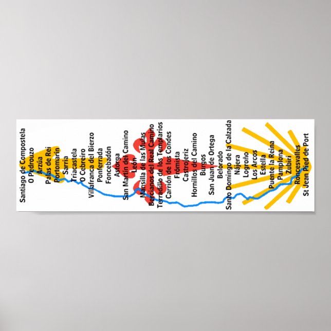 Póster Poster Camino de Santiago (Frente)