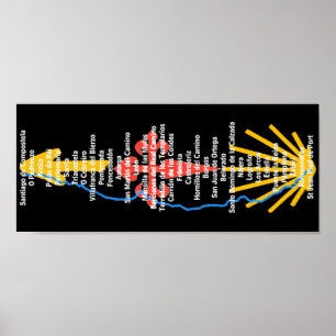 Póster Poster Camino de Santiago