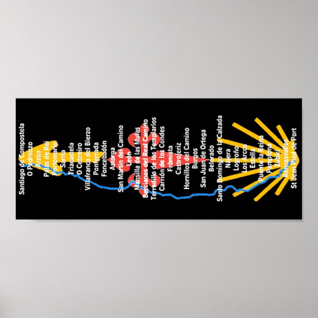 Póster Poster Camino de Santiago (Frente)