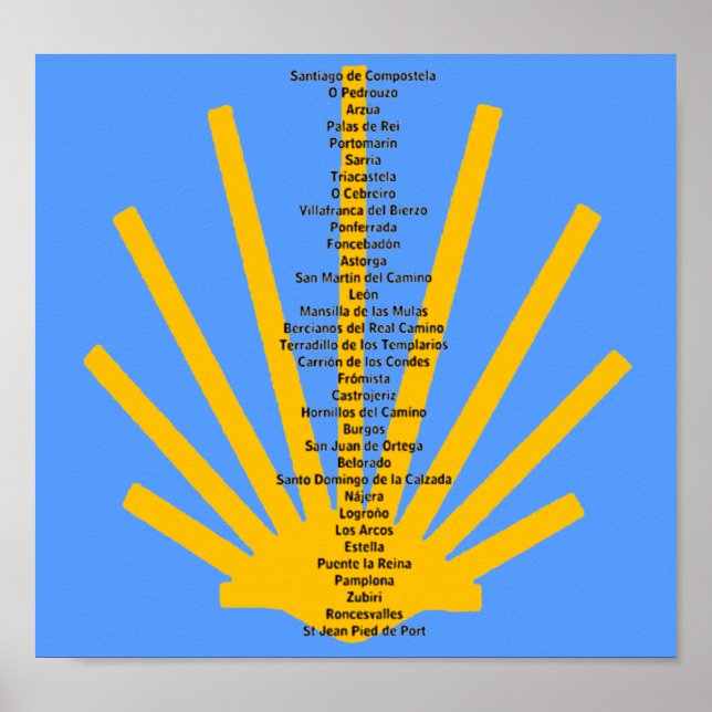 Póster Poster Camino de Santiago (Frente)