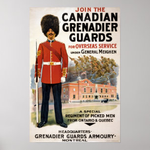 PÓSTER POSTER CANADIENSE DE LA PRIMERA GUERRA MUNDIAL