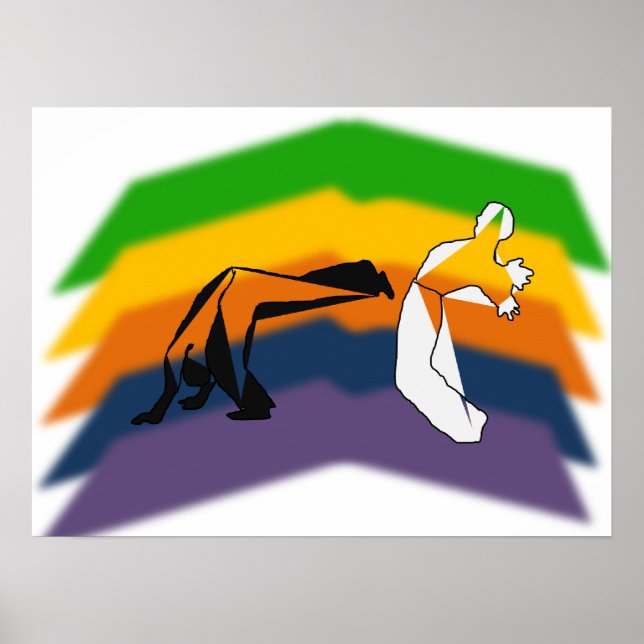 Póster poster capoeira artes marciales brasil hacha (Frente)