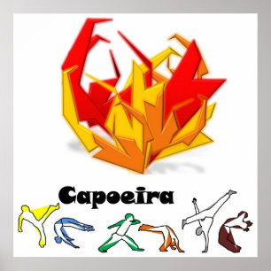 Póster poster capoeira fogo axe