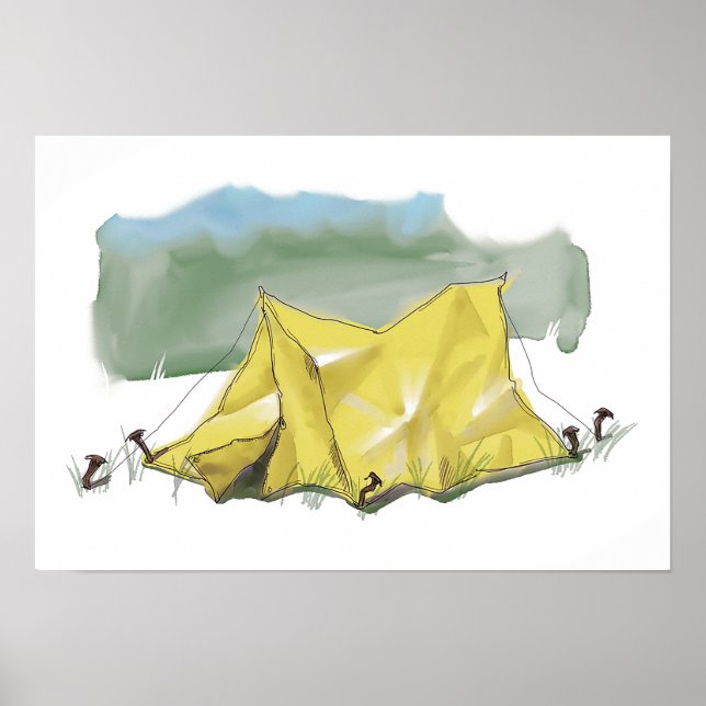 Póster Poster caprichoso de Ilustracion de tiendas (Frente)