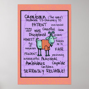Póster poster capricorn wordcloud
