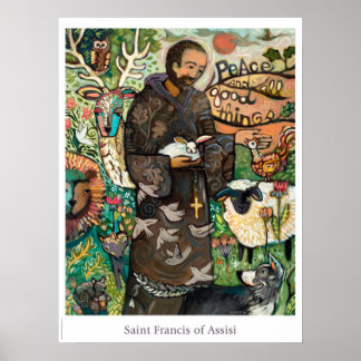 Póster Poster católico de aulas de San Francisco